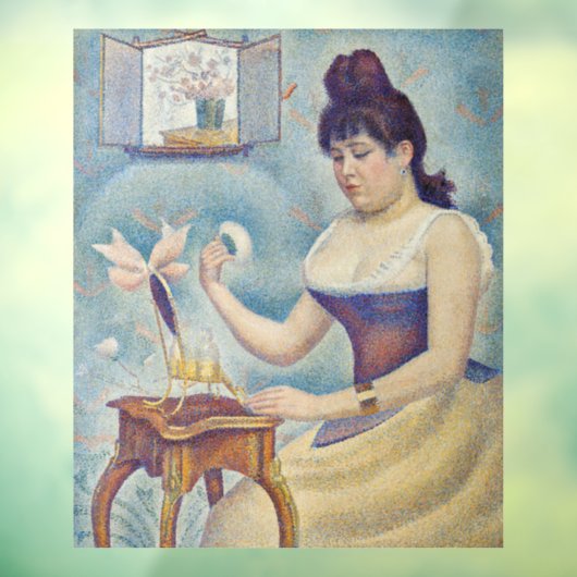 Georges Seurat - Young Woman Powdering Herself Raamsticker (Vel 3)