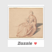 Georges Seurat - Zittende vrouw met een ventilator Sticker (Vel)