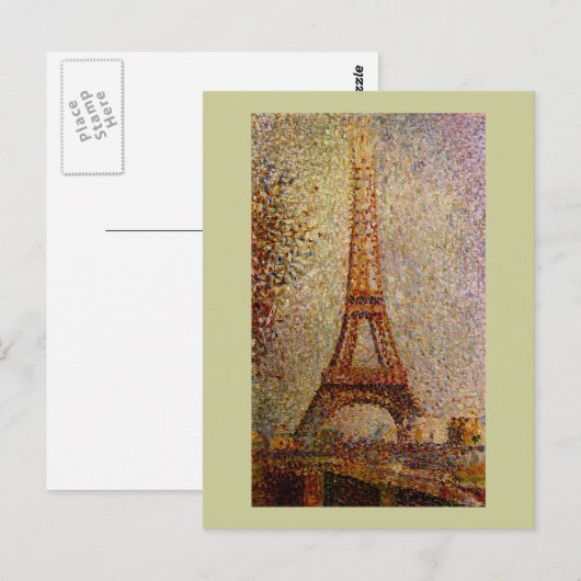 Georges Seurat's Painting: The Eiffel Tower (1889) Briefkaart (Voorkant / Achterkant)