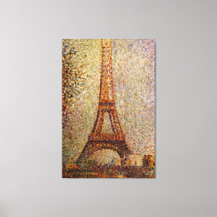 Georges Seurat's Painting: The Eiffel Tower (1889) Canvas Afdruk