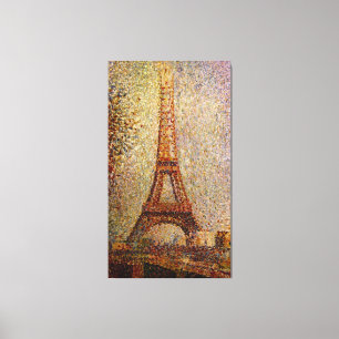 Georges Seurat's Painting: The Eiffel Tower (1889) Canvas Afdruk
