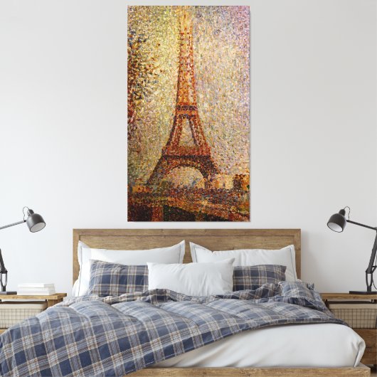 Georges Seurat's Painting: The Eiffel Tower (1889) Canvas Afdruk (Insitu (Slaapkamer))