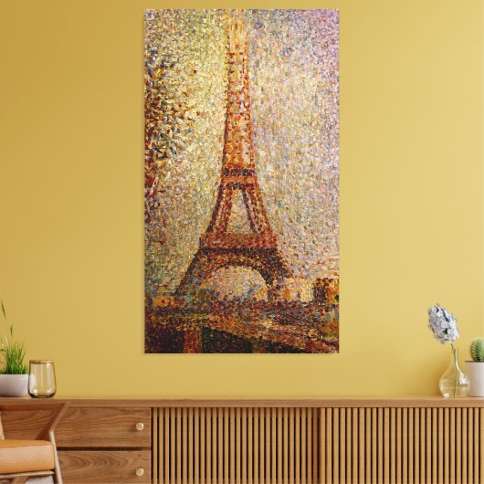 Georges Seurat's Painting: The Eiffel Tower (1889) Canvas Afdruk (Insitu (Woonkamer))