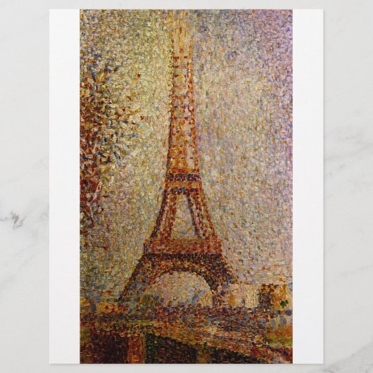 Georges Seurat's Painting: The Eiffel Tower (1889) Flyer (Voorkant)