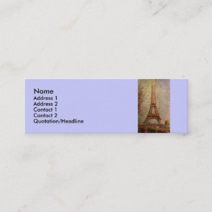Georges Seurat's Painting: The Eiffel Tower (1889) Mini Visitekaartje