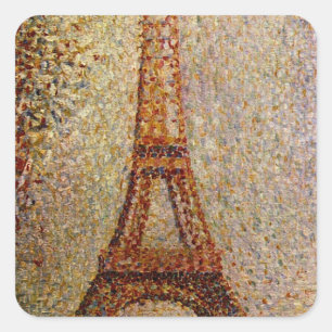 Georges Seurat's Painting: The Eiffel Tower (1889) Vierkante Sticker