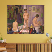 Georges Seurat's Painting: The Models (1889) Canvas Afdruk (Insitu (Woonkamer))