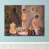 Georges Seurat's Painting: The Models (1889) Canvas Afdruk (Insitu (Houten vloer))