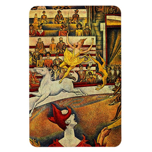 Georges Seurat's The Circus (1891) - Clown & Rider Magneet (Verticaal)