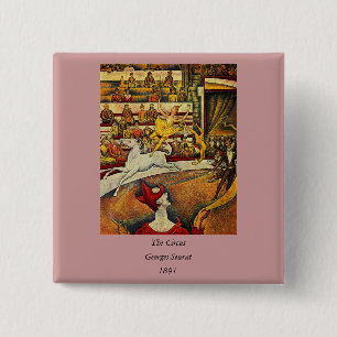 Georges Seurat's The Circus (1891) Vierkante Button 5,1 Cm