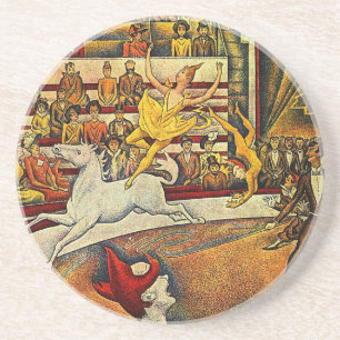Georges Seurat's The Circus (1891) Zandsteen Onderzetter