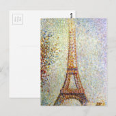 Georges Suerat Eiffel Tower Pointillisme Briefkaart (Voorkant / Achterkant)