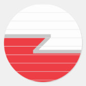 George's Zig-Zag Ronde Sticker (Voorkant)