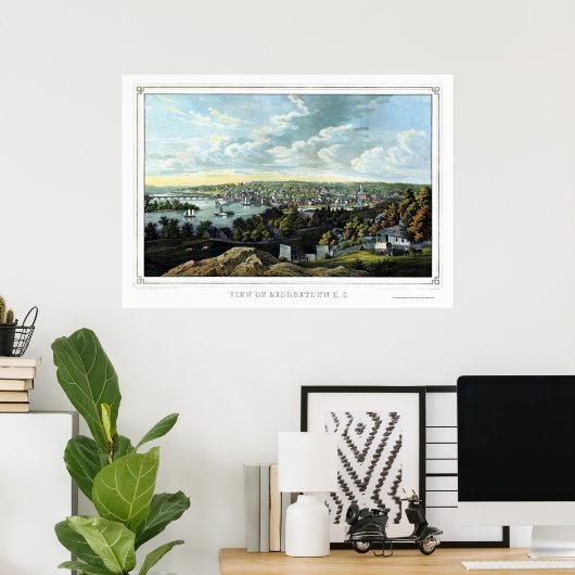 Georgetown, D.C. Panoramic Map - 1855 Poster (Thuiskantoor)