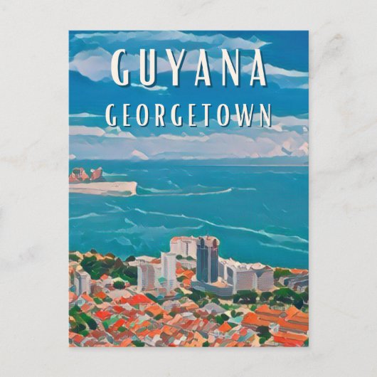 Georgetown, de kleurrijke hoofdstad van Guyana Briefkaart (Voorkant)