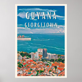 Georgetown, de kleurrijke hoofdstad van Guyana Poster