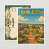 Georgetown Delaware The Circle GeoSaga Briefkaart (Voorkant / Achterkant)