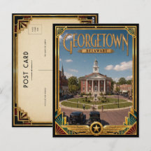 Georgetown Delaware Vintage Art Deco Gouden Tijdpe
