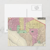 Georgetown en de stad Washington Briefkaart (Voorkant / Achterkant)