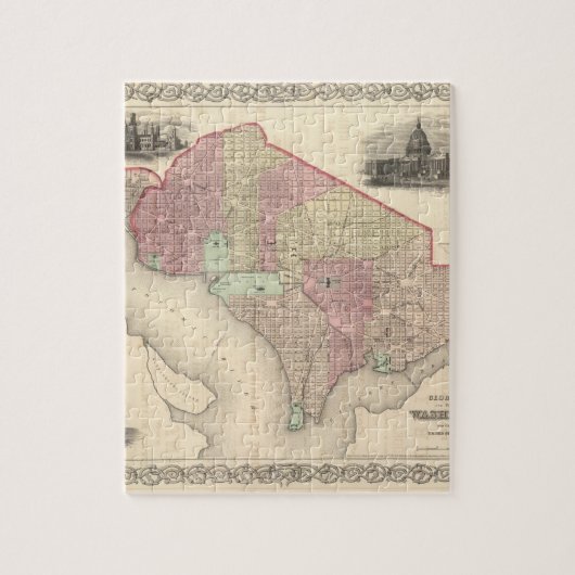 Georgetown en de stad Washington Legpuzzel (Verticaal)