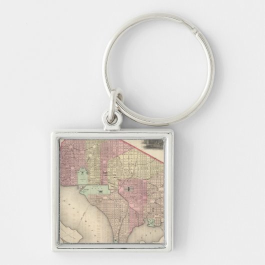 Georgetown en de stad Washington Sleutelhanger (Voorkant)