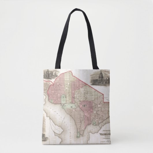 Georgetown en de stad Washington Tote Bag (Voorkant)