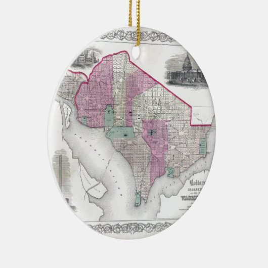 Georgetown en Washington DC Keramisch Ornament (Rechts)