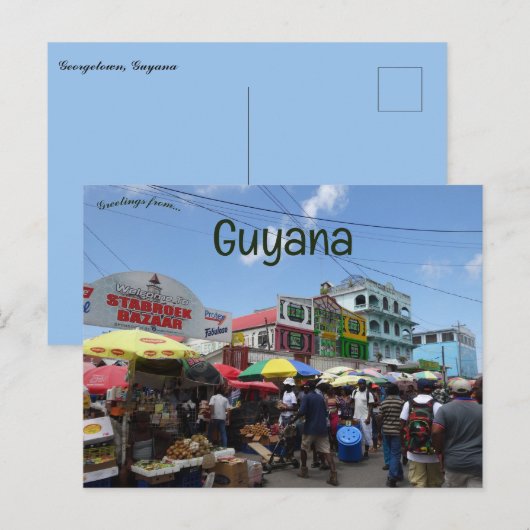 Georgetown Guyana Briefkaart (Voorkant / Achterkant)