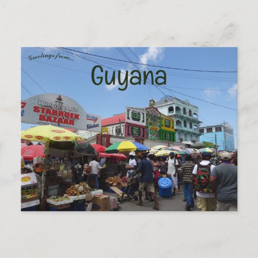 Georgetown Guyana Briefkaart (Voorkant)