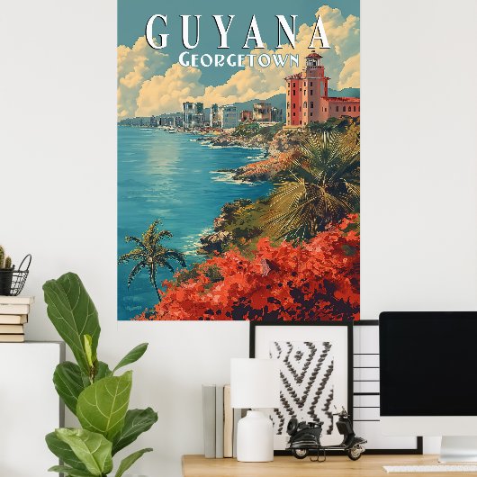 Georgetown, Guyana Poster (Thuiskantoor)