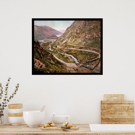 Georgetown Loop Railroad with a Train 1899 Poster (Keuken)