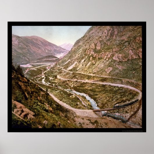 Georgetown Loop Railroad with a Train 1899 Poster (Voorkant)