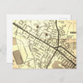 Georgetown, SC Map Briefkaart (Voorkant / Achterkant)