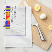 Georgetown SC Marine Signal Flag Towel Theedoek (Quarter Fold)