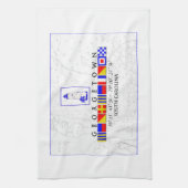 Georgetown SC Marine Signal Flag Towel Theedoek (Verticaal)