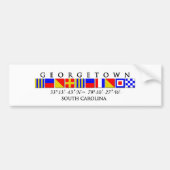 Georgetown SC Signal Flag Bumpersticker (Voorkant)