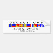 Georgetown SC Signal Flag Bumpersticker (Voorkant)