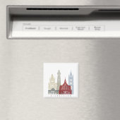 Georgetown skyline poster magneet (Insitu (Vaatwasser))