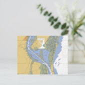 Georgetown, South Carolina Nautical Chart Briefkaa Briefkaart (Staand voorkant)