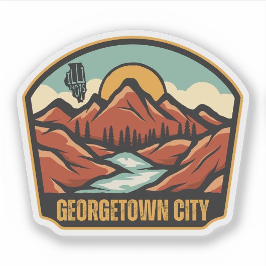 Georgetown stad, Illinois Sticker (Voorkant)
