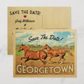 Georgetown Texas bewaart de datumpaarden Aankondigingskaart (Voorkant / Achterkant)