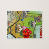 Georgetown Texas Cartoon Map Legpuzzel (Horizontaal)