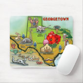 Georgetown Texas Cartoon Map Muismat (Met muis)