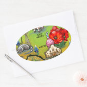 Georgetown Texas Cartoon Map Ovale Sticker (Envelop)