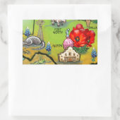 Georgetown Texas Cartoon Map Rechthoekige Sticker (Tas)