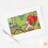 Georgetown Texas Cartoon Map Rechthoekige Sticker (Envelop)