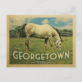 Georgetown Texas Horse Boerderij - Vintage Travel Briefkaart