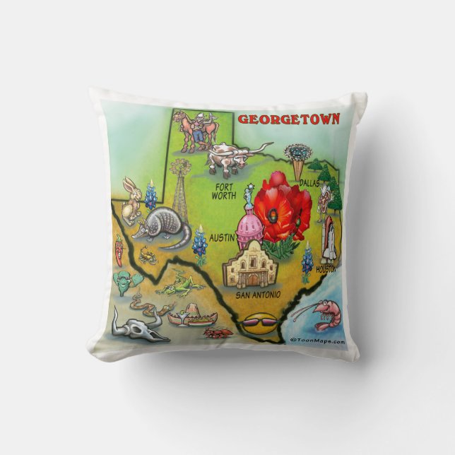 Georgetown Texas Pillow Kussen (Voorkant)
