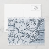 Georgetown Winyah South Carolina Map Post Card Briefkaart (Voorkant / Achterkant)