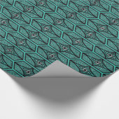 Georgette Hexagon - Turquoise Cadeaupapier (Hoek)